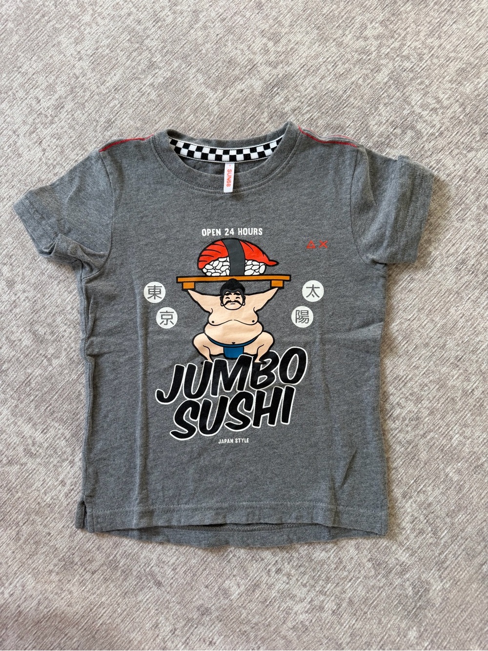 Sun 68 Kids Gray Jumbo Sushi Graphic Tee